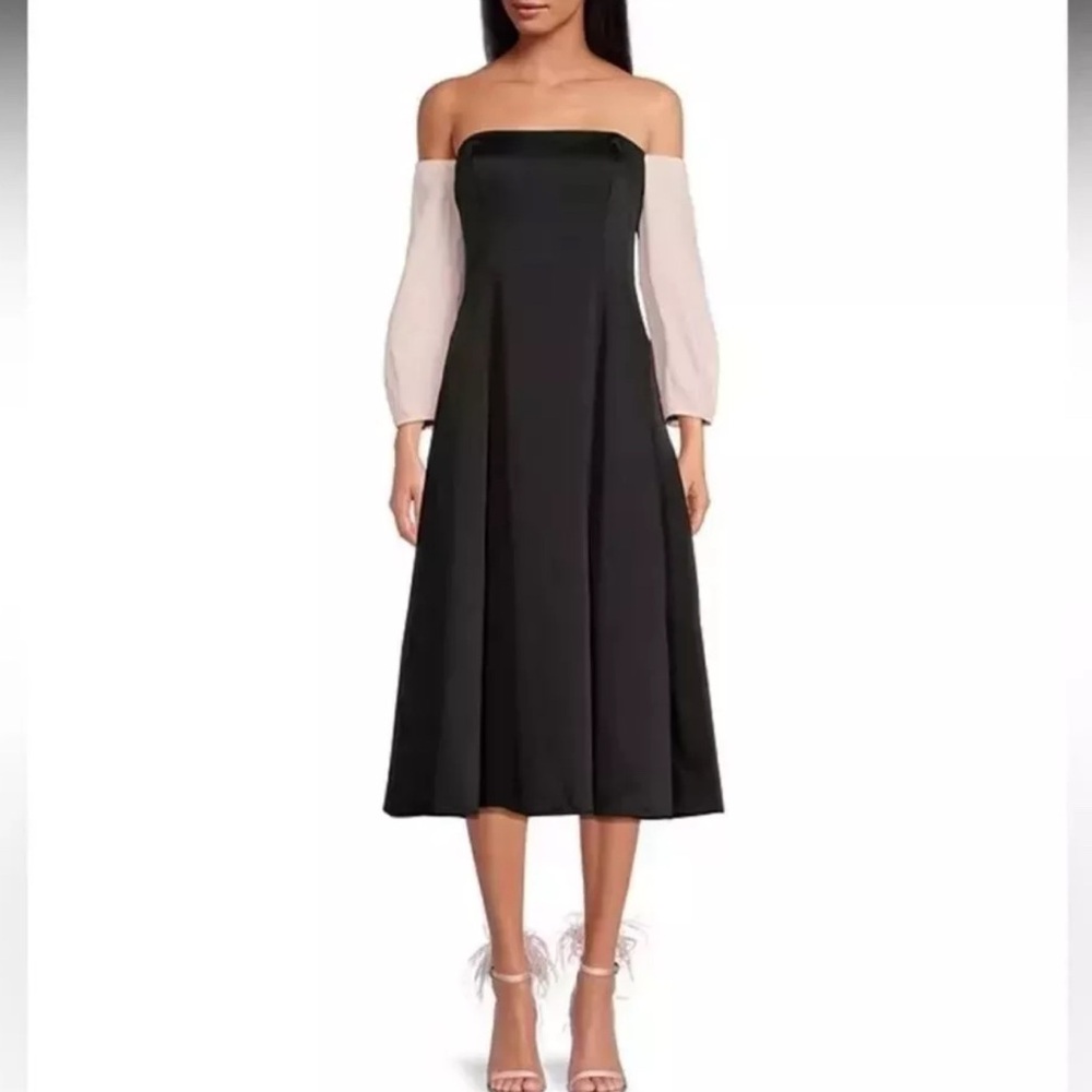 Gianni Bini Elegant Black Off-Shoulder Dress